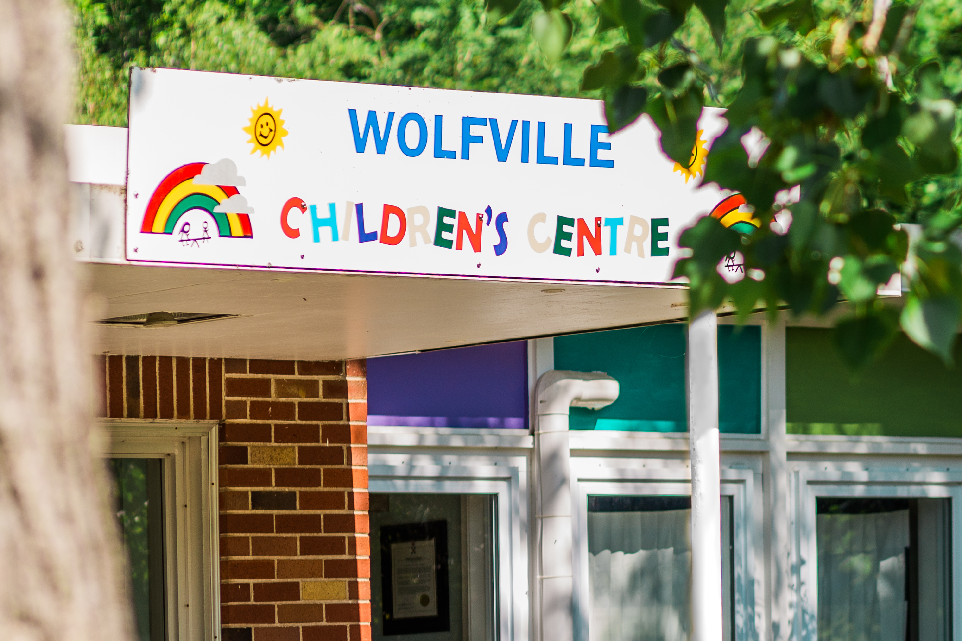 Photo of the outside of the Wolfville Children's Centre.