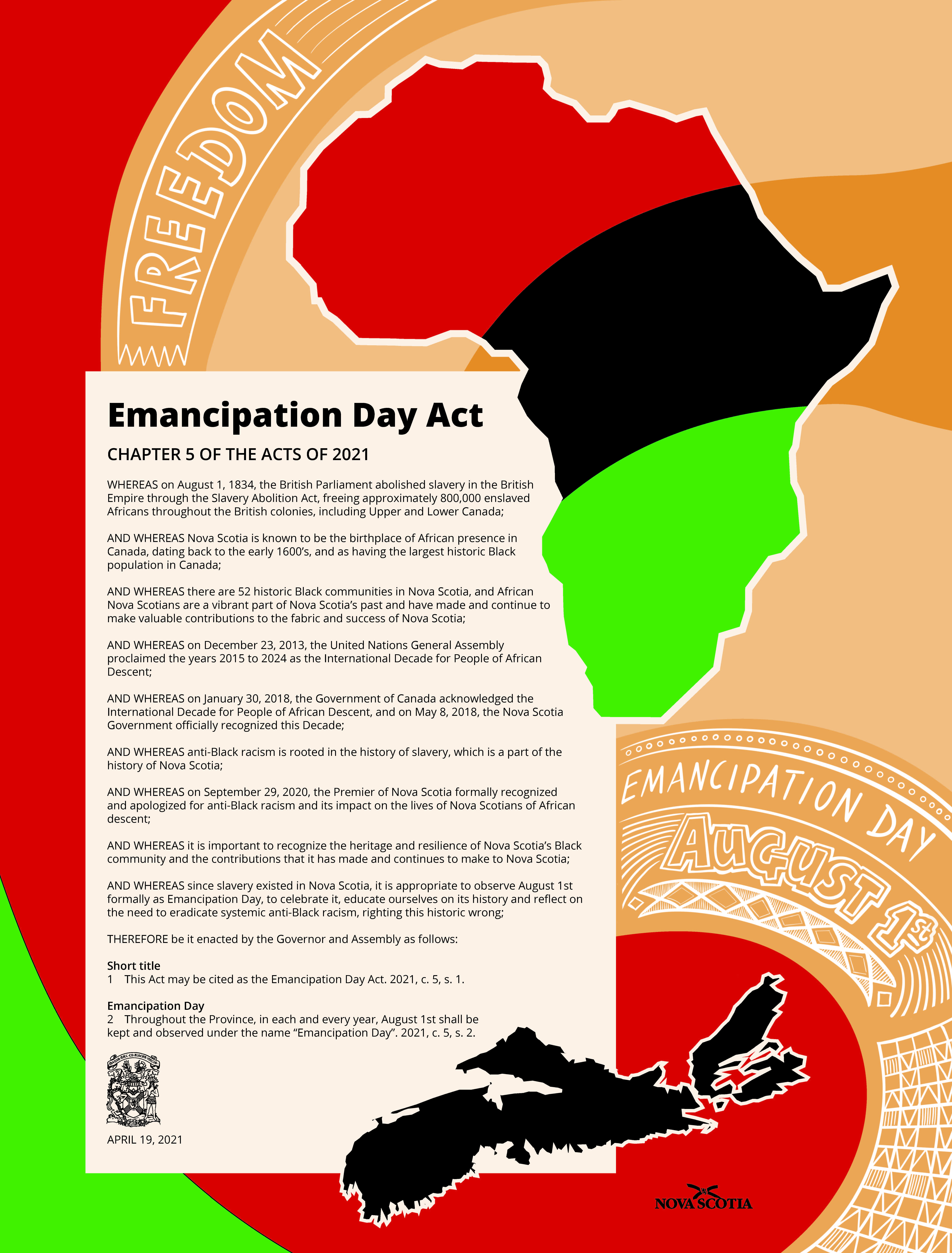 emancipation day act poster