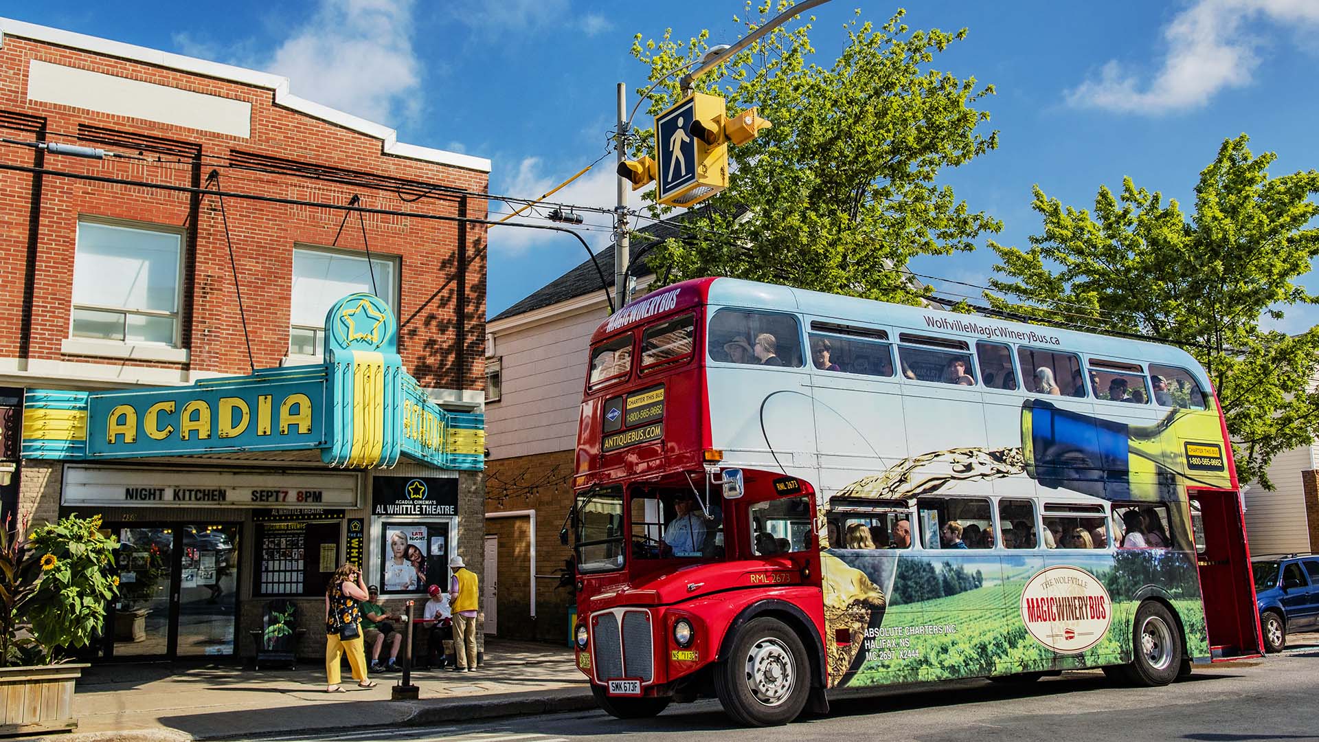 Magic winery bus in Wolfville