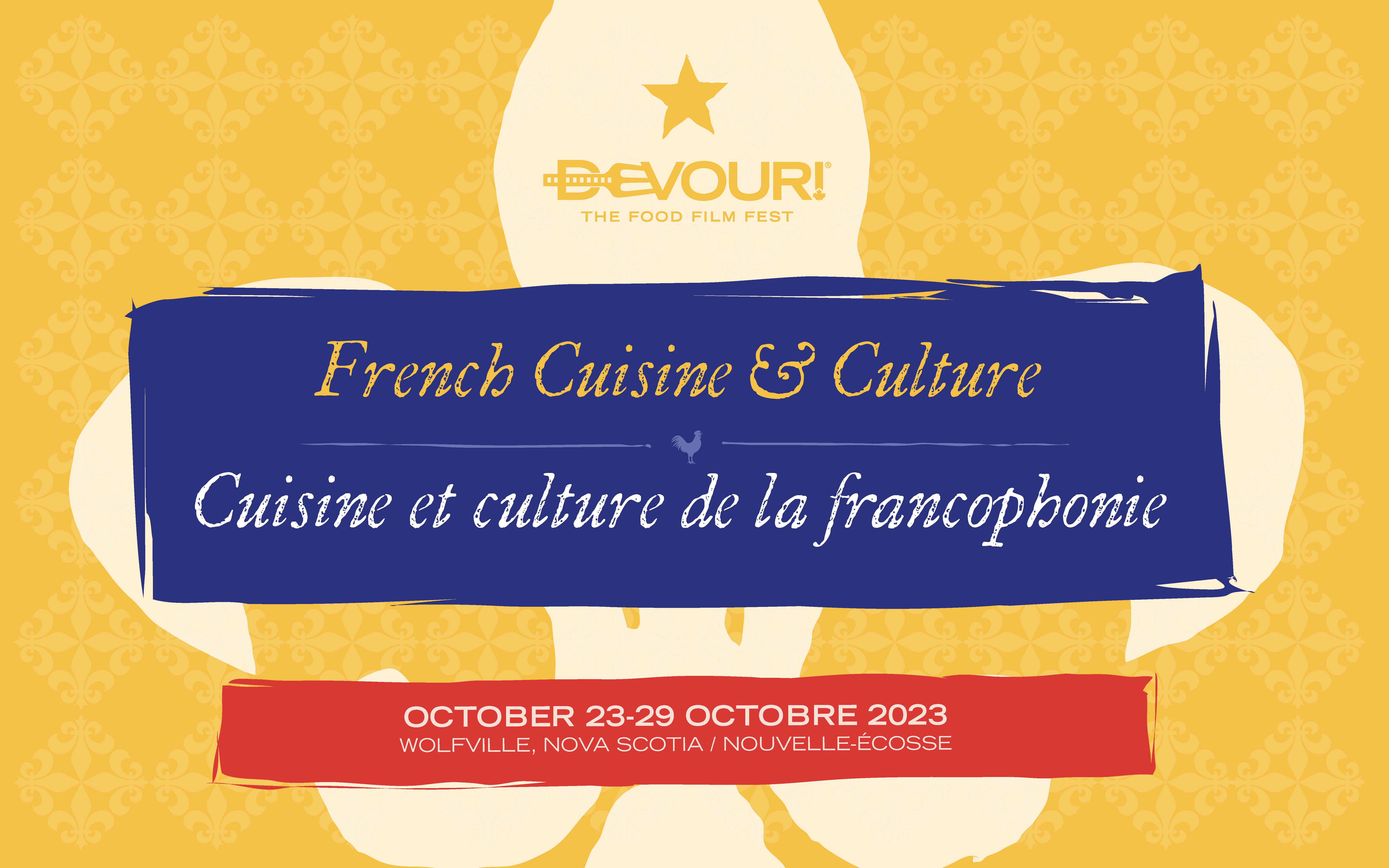 Devour page announcing French Cuisine and Culture