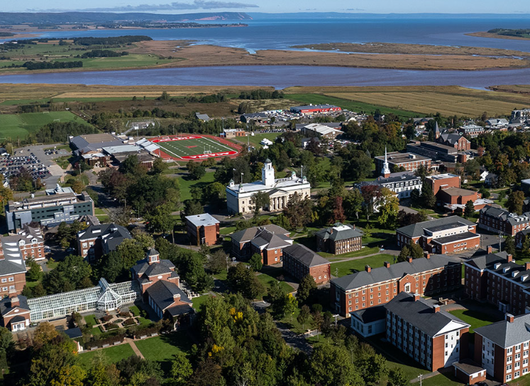 Photo of the Acadia University campus and surrounding community.