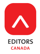 Editors Canada logo.