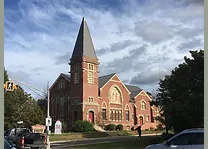 Photo of the outside of the church.