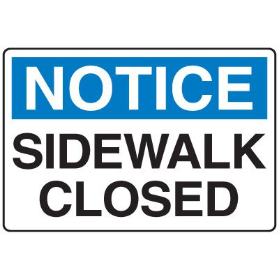 closed sidewalk