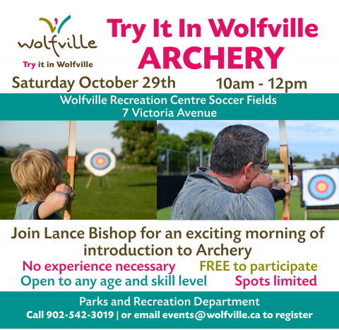 Try it in Wolfville Archery poster