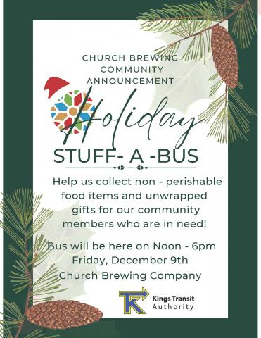 Stuff a bus fundraiser poster