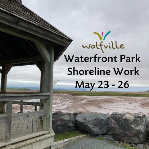 Waterfront park gazebo and mud flats