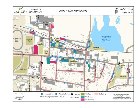 Downtown Parking Map as of April 19, 2024