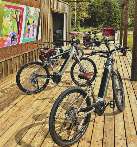bikes parked at the rec hub