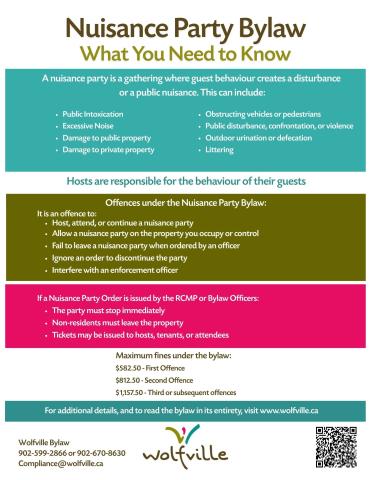 Nuisance party bylaw flyer
