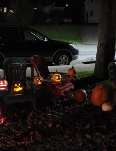 Jack-O-Lanterns in a Park