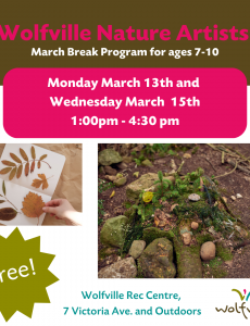 Wolfville Nature Artists - March Break Program