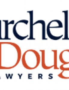 Burchell MacDougall Lawyers LLP logo with black and orange lettering.