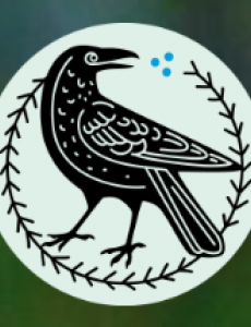 Photo of Juniper Food + Wine logo of a crow in a circle.