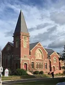 Photo of the outside of the church.