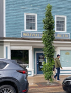 A photo of the outside of the Wolfville Hearing Clinic.