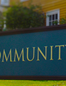 A photo of the Wolfville Historical Society Museum sign.