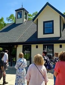 Council tour the re-built Visitor Information Centre
