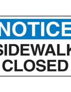 closed sidewalk