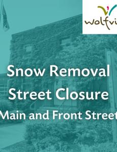 Snow Removal Street Closure: Main & Front Street